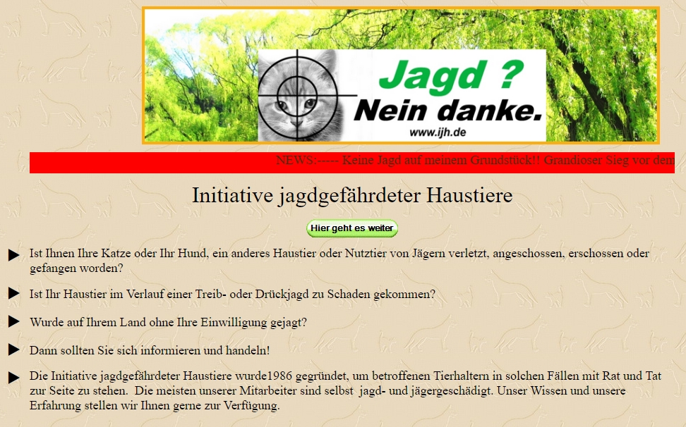 Jagdgefährdete Haustiere
